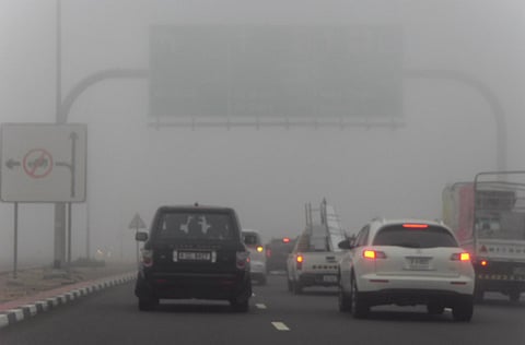 Dense fog alert in UAE