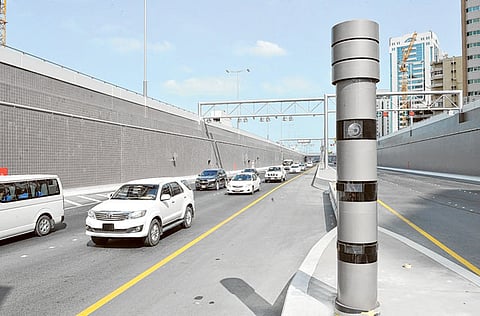 A newly installed radar on the Shaikh Zayed Tunnel in Abu Dhabi. (File photo for illustrative purposes only)