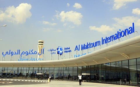 The Al Maktoum International Airport at Dubai World Central. Taxi passengers departing from here will pay 75 per cent less on the flag down rate for 45 days.