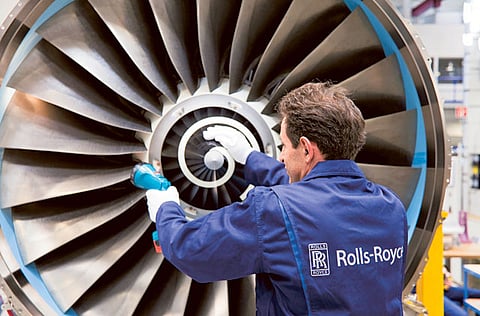 File picture of a Rolls-Royce engine factory in Brandenburg, Germany.