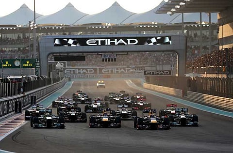 Abu Dhabi F1 Grand Prix at the Yas Marina circuit on Yas Island.