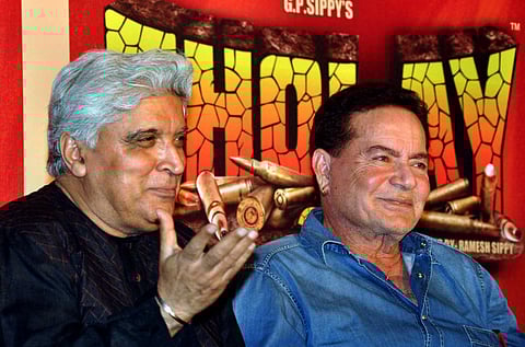 Salim Khan (right) with his former writing partner Javed Akhtar