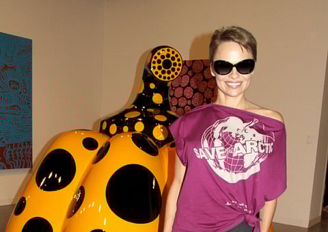 In this file photo, actress Pamela Anderson attends Art Basel