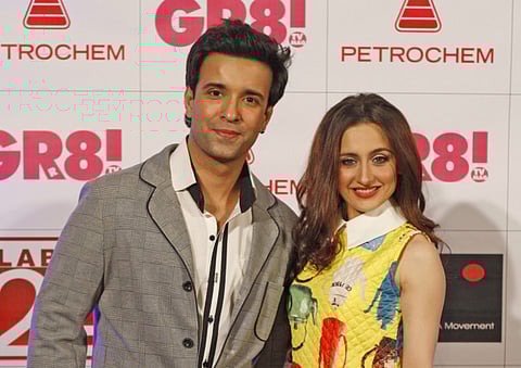 TAB_130207_ Gitanjali
Aamir Ali (left) and Sanjeeda Sheikh pose for the cameras on the red carpet at the Great Women Awards Middle East 2012 taking place at the Madinat Jumeira on 7th February, 2013.
Photo Clint Egbert/Gulf News