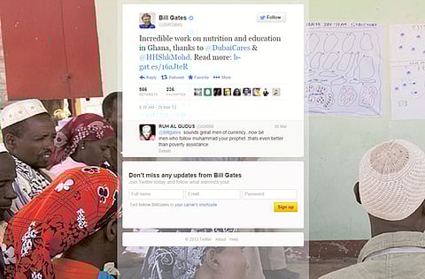 Bill Gates commends Dubai Cares work in Ghana ahead of water bottle auction