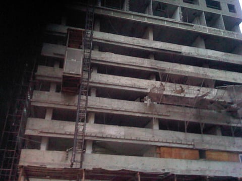 Flying debris damages cars in Sharjah
