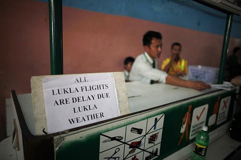 Katmandu airport, Nepal.
