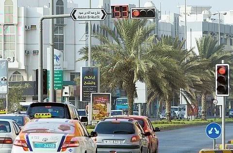 Traffic in Ajman. Picture for illustrative purposes only.