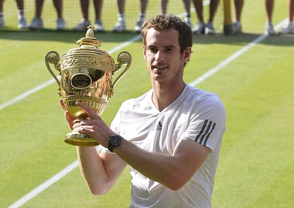 Andy Murray achieved a cult hero status when he won the Wimbledon singles crown for the first time in 2013, ending a 77-year British drought.