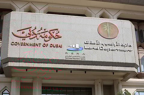 An external view of Dubai Land department building in Deira