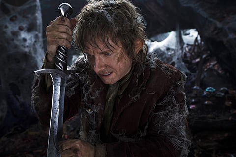 Martin Freeman as Bilbo Baggins in a scene from "The Hobbit: The Desolation of Smaug."