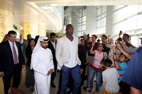 NBA fans welcome Kobe Bryant to Dubai