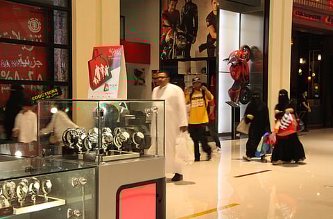 Shoppers at a mall in Dubai earlier this year. Picture for illustrative purposes only.