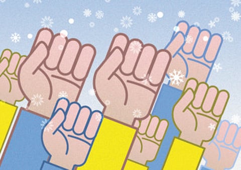 Behind Ukraine’s frozen barricades