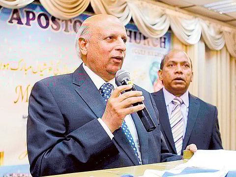 Chaudry Mohammad Sarwar, left, Governor of  Punjab, has issued a notification to make the Quran learning mandatory for the university students in Punjab province of Pakistan. File Photo