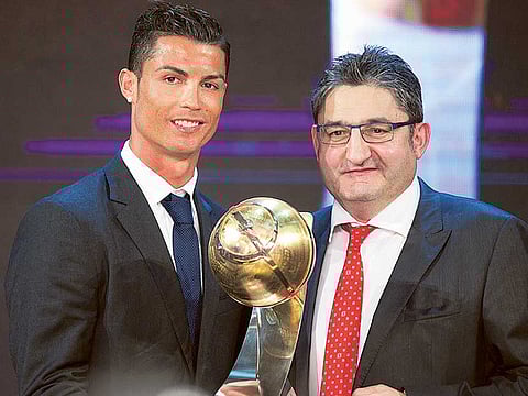 Cristiano Ronaldo won Player of the Year at the Globe Soccer Awards in Dubai in 2019