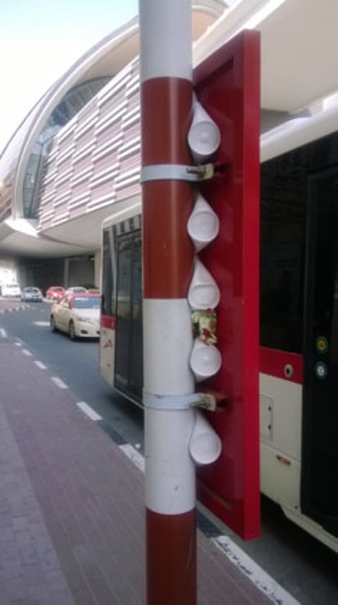 Littering in Dubai bus stops