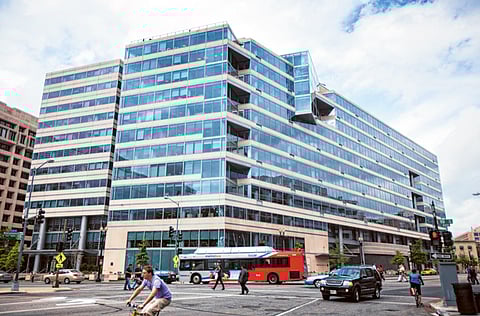 The IMF headquarters in Washington. The IMF urged governments to exercise fiscal caution as they borrow more to support economies hit by the Covid-19 pandemic, saying debt levels could soar to a record this year.