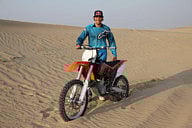 Sam seeks to rule desert on new bike