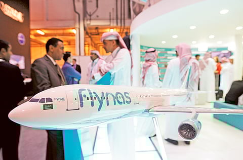 The flynas pavilion at the Arabian Travel Market 2014. The carrier is constrained by a mandate to
declare a profit for the first time since launching in 2007.