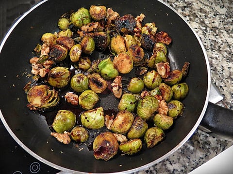 Ramadan recipe: Roasted brussels sprouts with walnuts