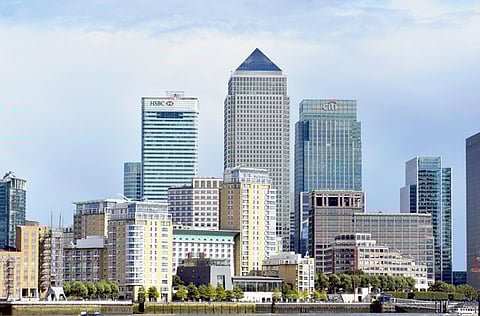 Docklands, financial district, Canary Wharf in London.
Developers have been rushing to build more luxury homes in
London to exploit booming property prices.