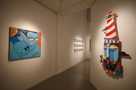 The exhibition covers design pieces and conceptual art to photography, printmaking and digital art