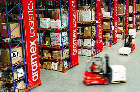 A general view of Aramex warehouse in Dubai. Dubai-listed courier Aramex , partly owned by Abu Dhabi state investor ADQ, is in advanced talks to buy Turkish delivery company MNG Kargo.