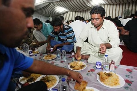 Iftar tents in Sharjah are usually set up near mosques to feed the needy. For illustrative purposes only.