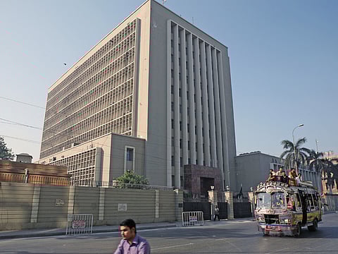 The State Bank of Pakistan building in Karachi, Pakistan. Pakistan sold a $2.5 billion dollar bond in a key test of investor sentiment after the resumption of a $6 billion bailout program with the International Monetary Fund.