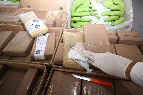 Dubai Customs officials check a cargo consignment for narcotic substances at Jebel Ali Port. Picture for illustrative purposes only.