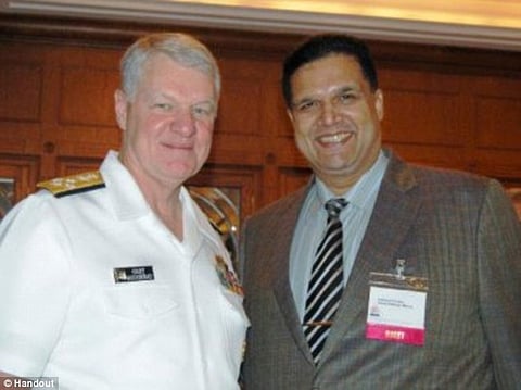 Malaysian businessman Leonard Glenn Francis (right), popularly known as "Fat Leonard," pleaded guilty to bribing Navy officials and was due to be sentenced on September 22. He reportedly cut off his GPS anklet some time Sunday morning, and when police went to his home, they found it empty.