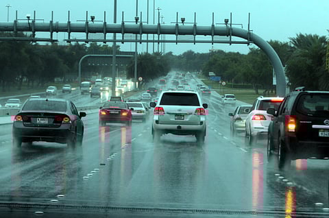 Rain in Abu Dhabi