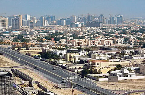 An aerial view of Al Barsha. For illustrative purposes only.