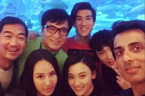 Jackie Chan movie filming on Shaikh Zayed Road