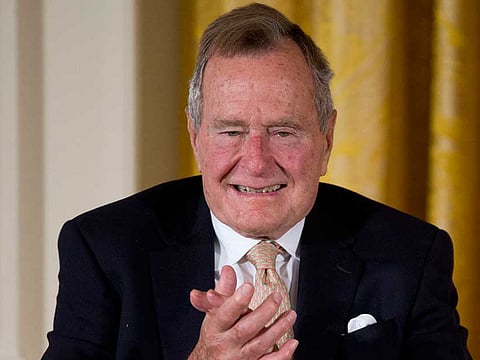 A 2013 file photo of Former US President George H. W. Bush