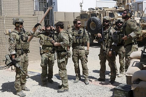 File photo of US special forces soldiers taken on September 28, 2015.