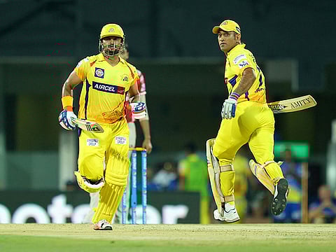 Mahendra Singh Dhoni in action for Chennai Super Kings
