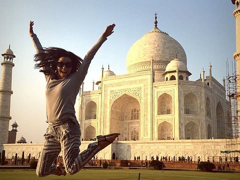Eva Longoria visits Taj Mahal with fiance