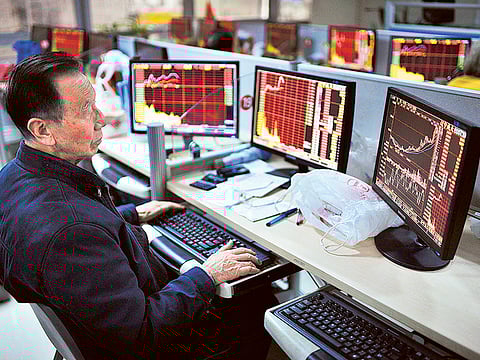 China's mainland equities just entered their first bear market as credit-market contagion is spreading to some of the strongest property developers.