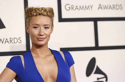 Rapper Iggy Azalea arrives at the 57th annual Grammy Awards in Los Angeles