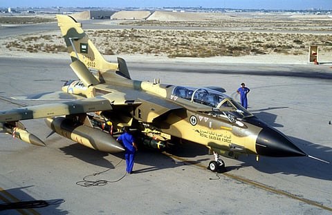 File photo: A Royal Saudi Air Force Tornado fighter aircraft - February 1991.