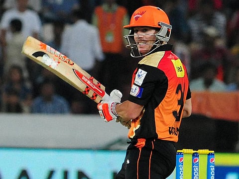 David Warner in action for Sunrisers Hyderabad