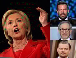 Hillary Clinton’s campaign gets big money donations from Hollywood stars