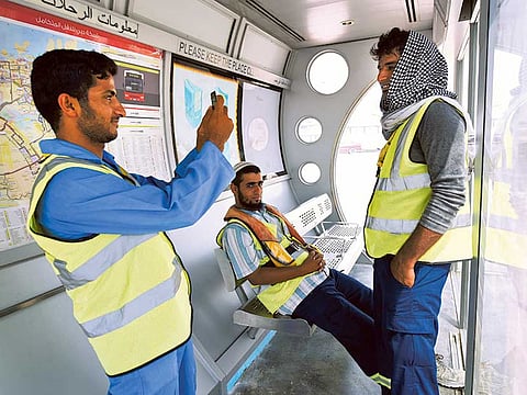 File picture of workers during their midday break in UAE. Some professions and jobs are exempted from the midday break for technical reasons that require work to continue uninterrupted.