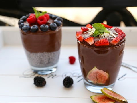 Healthy chocolate pudding