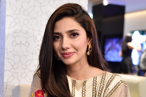 Pakistani actress Mahira Khan in Dubai to promote her new movie Bin Roye.