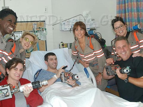 ‘Ghostbusters’ cast visits children’s hospital in full costume