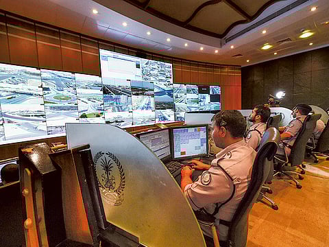 The Central Operations Room at Sharjah Police Headquarters.