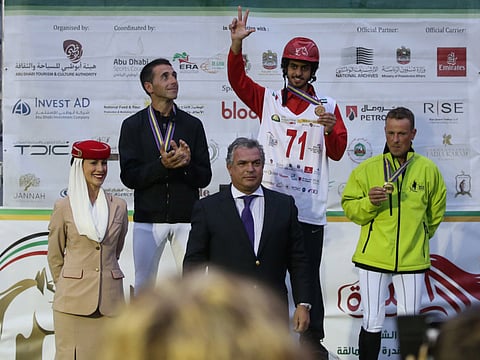 Al Mehairbi keeps the UAE flag flying